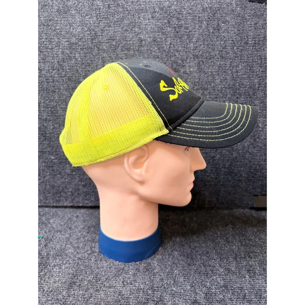 OTTO Softball Life Trucker Hat Black Neon Yellow Snapback Mesh Cap 83-1239 OSFM